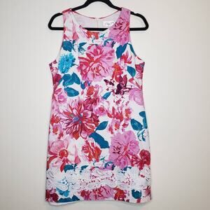 Eliza J| Floral Sleeveless Shift Dress